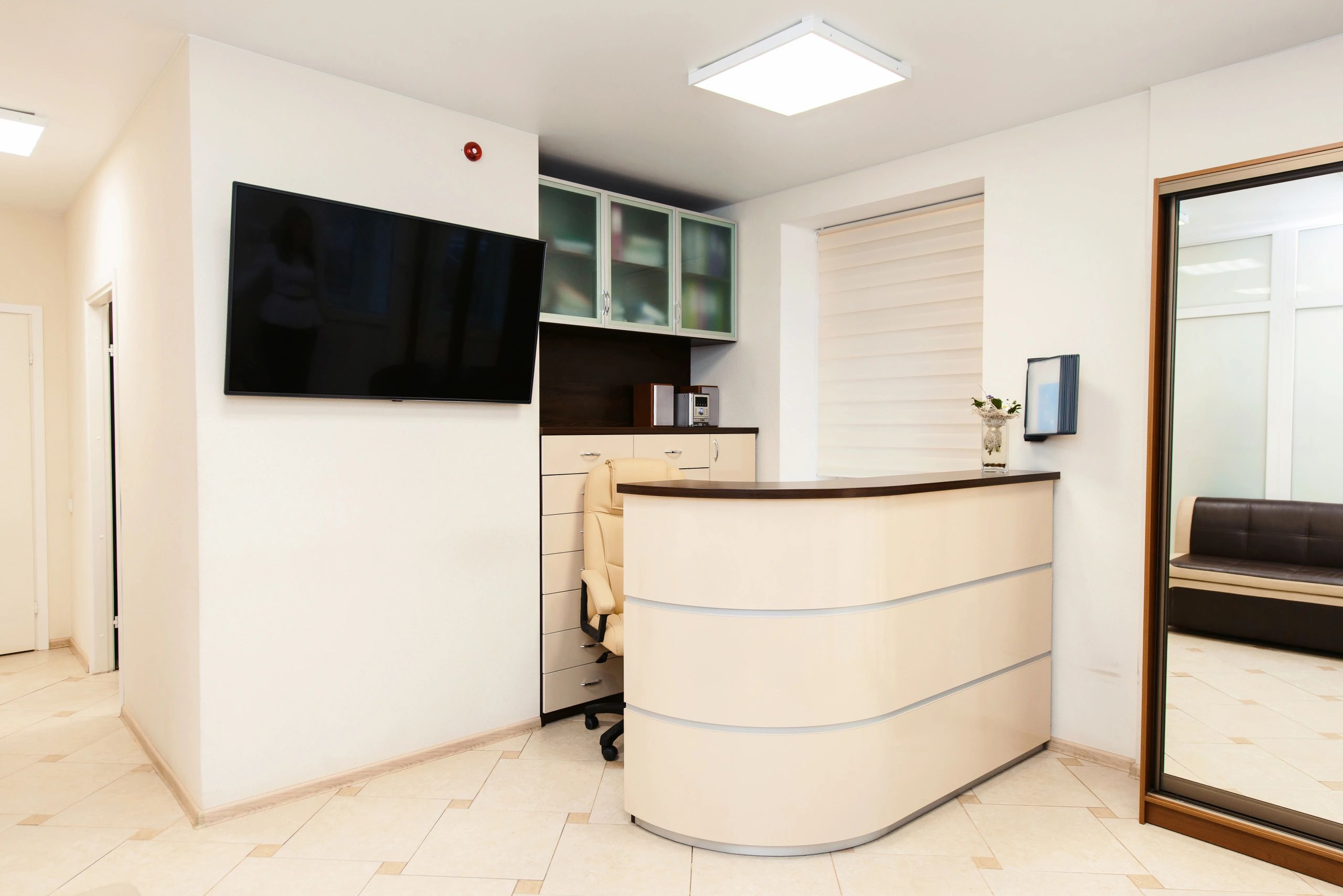 Warm modern clinic interior